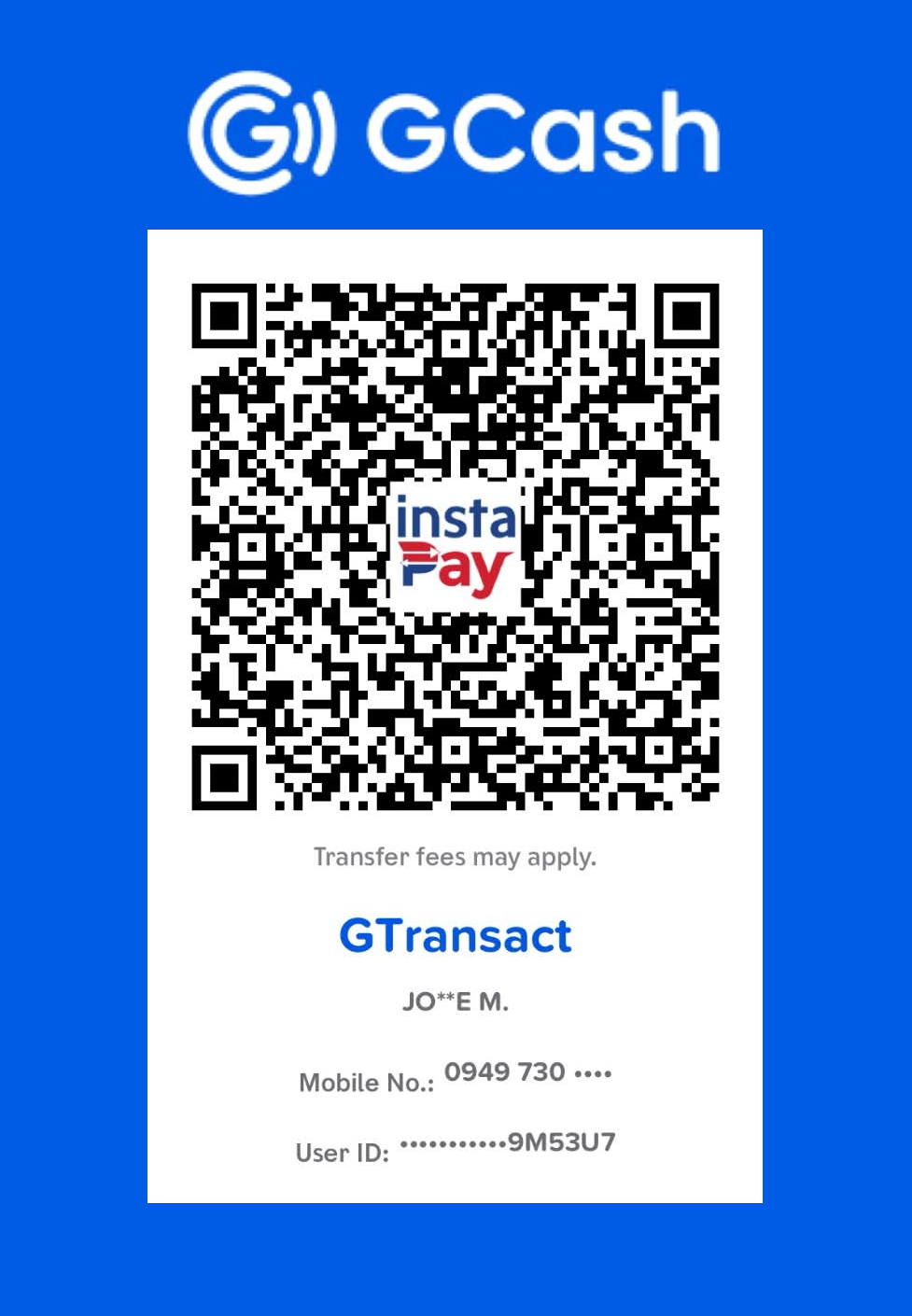 GTransact GCash QR code